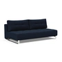 Innovation Living - Supremax D.E.L. Schlafsofa, 3-Sitzer, chrom / blau (528 Mixed Dance)