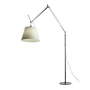 Artemide - Tolomeo Mega Stehleuchte mit Dimmer, Pergamentschirm Ø 36 cm, silber