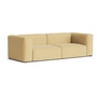 HAY - Mags Soft Sofa 2,5-Sitzer, Kombination 1, gelb (Yuma 833) / Nähte: beige (Filzgleiter)