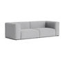 HAY - Mags Soft Sofa 2,5-Sitzer, Kombination 1, hellgrau (Linara 443) / Nähte: beige (Filzgleiter)