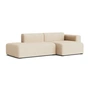 HAY - Mags Sofa 2,5 Sitzer mit niedriger Armlehne rechts, Kombination 3, beige (Bolgheri LGG60) (Filzgleiter)