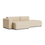 HAY - Mags Sofa 2,5 Sitzer mit niedriger Armlehne links, Kombination 3, beige (Hallingdal 220) (Filzgleiter)