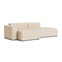 HAY - Mags Sofa 2,5 Sitzer mit niedriger Armlehne links, Kombination 3, beige (Bolgheri LGG60) (Filzgleiter)