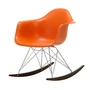 Vitra - Eames Plastic Armchair RAR RE, Ahorn dunkel / Chrom / rostorange