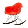 Vitra - Eames Plastic Armchair RAR RE, Ahorn dunkel / Chrom / poppy red