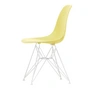 Vitra - Eames Plastic Side Chair DSR RE, weiß / citron (Filzgleiter weiß)