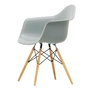 Vitra - Eames Plastic Armchair DAW RE, Ahorn gelblich / hellgrau (Filzgleiter basic dark)