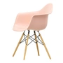 Vitra - Eames Plastic Armchair DAW RE, Esche honigfarben / zartrosé (Filzgleiter basic dark)