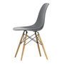Vitra - Eames Plastic Side Chair DSW RE, Esche honigfarben / granitgrau (Filzgleiter basic dark)