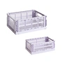 HAY - Colour Crate Korb M + S, lavender, recycled (2er Set)