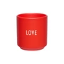 Design Letters - Porzellan Mini-Becher, Love / rot