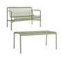 HAY - Palissade Tisch + Dining Bench, olive