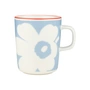 Marimekko - Oiva Juhla Unikko Becher mit Henkel, 250 ml, white / lt.blue / orange red