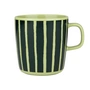 Marimekko - Oiva Piccolo Becher mit Henkel, 400 ml, pear / dark green