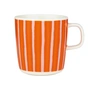 Marimekko - Oiva Piccolo Becher mit Henkel, 400 ml, weiß / pink / orange