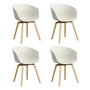 HAY - About A Chair AAC 22, Eiche lackiert / melange cream 2.0 (Kunststoffgleiter) (4er Set)
