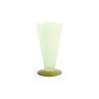 HAY - Conical Vase S, Ø 9,6 x H 18 cm, light green and dark lime