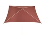 HAY - Terrazza Sonnenschirm, quadratisch, 240 x 240 cm, off-white / burgundy