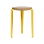 TipToe - LOU Hocker, Eiche natur / brioche yellow