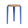 TipToe - LOU Hocker, Eiche natur / azure blue