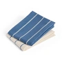 HAY - Outdoor Market Geschirrtuch, blau mit beigen Streifen (2er Set)