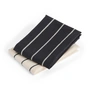 HAY - Outdoor Market Geschirrtuch, schwarz mit beigen Streifen (2er Set)