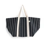 HAY - Outdoor Market Picknick Tasche M, schwarz mit beigen Streifen