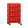 HAY- Colour Crate Rollcontainer, red, recycled