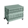HAY - Colour Crate Beistelltisch auf Rollen, large, salbeigrün, recycled