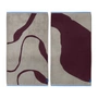 Mette Ditmer - Nova Arte Handtuch, 50 x 90 cm, wine / sand (2er-Set)