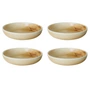 HKliving - Chef Ceramics tiefer Teller, Ø 21,5 cm, rustic cream/brown (4er-Set)
