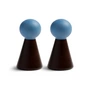 &klevering - Halma Garderobenhaken (2er-Set), burgundy / blau