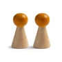 &klevering - Halma Garderobenhaken (2er-Set), Eiche / orange