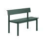 Muuto - Linear Steel Bank mit Rückenlehne, 110 cm, dunkelgrün