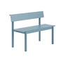 Muuto - Linear Steel Bank mit Rückenlehne, 110 cm, hellblau