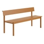 Muuto - Linear Steel Bank mit Rückenlehne, 170 cm, burnt orange