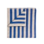 Blomus - Arto Badetuch, 140 x 70 cm, breite Streifen, moonbeam / mazarine blue
