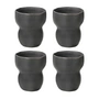 Broste Copenhagen - Limfjord Becher 350 ml, dark grey (4er-Set)