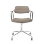 Vipp - 453 Swivel Drehstuhl auf Rollen, Aluminium poliert / dark sand