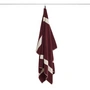 HAY - Stripe Badelaken 100 x 150 cm, burgundy