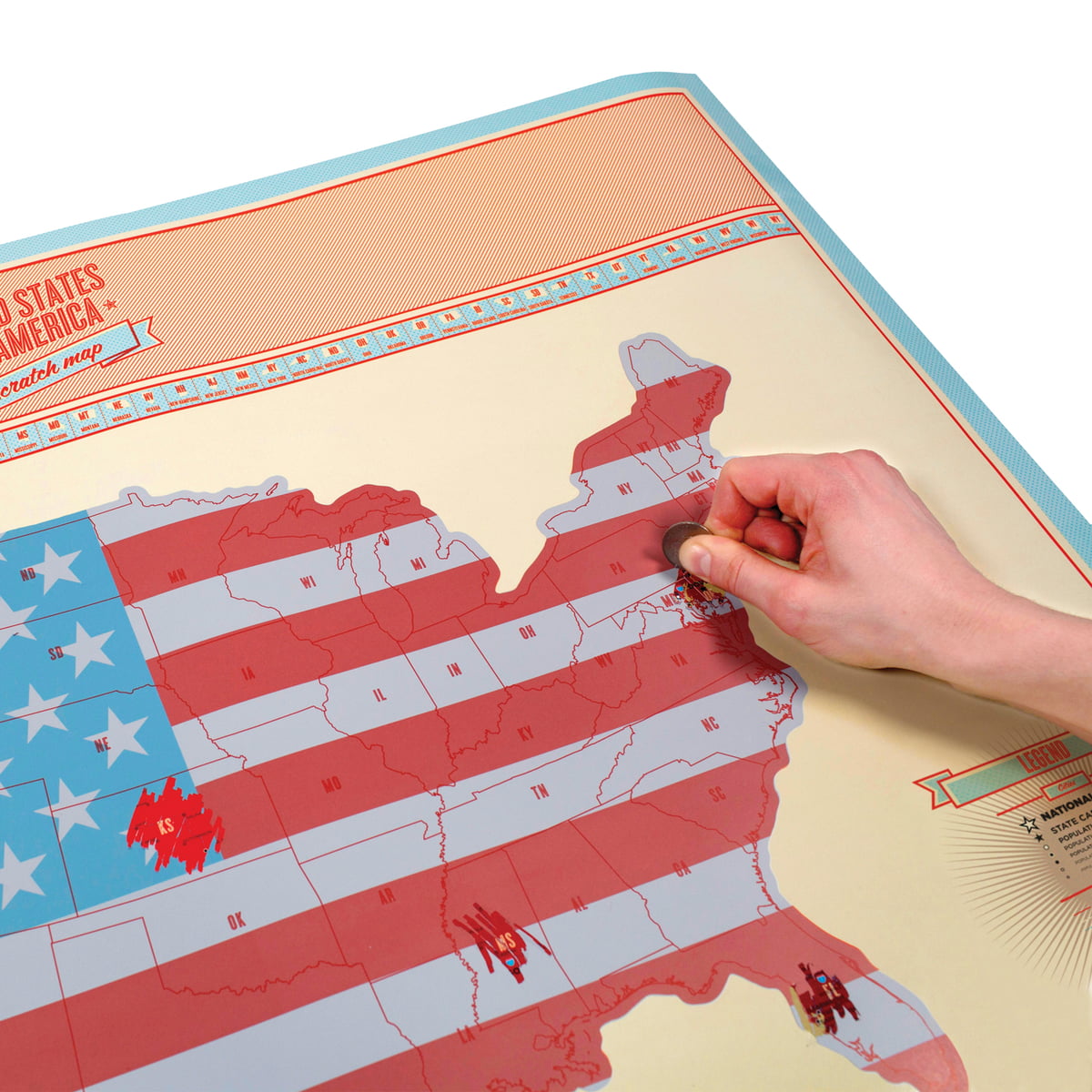 Scratch Map USA Von Luckies Im Design Shop