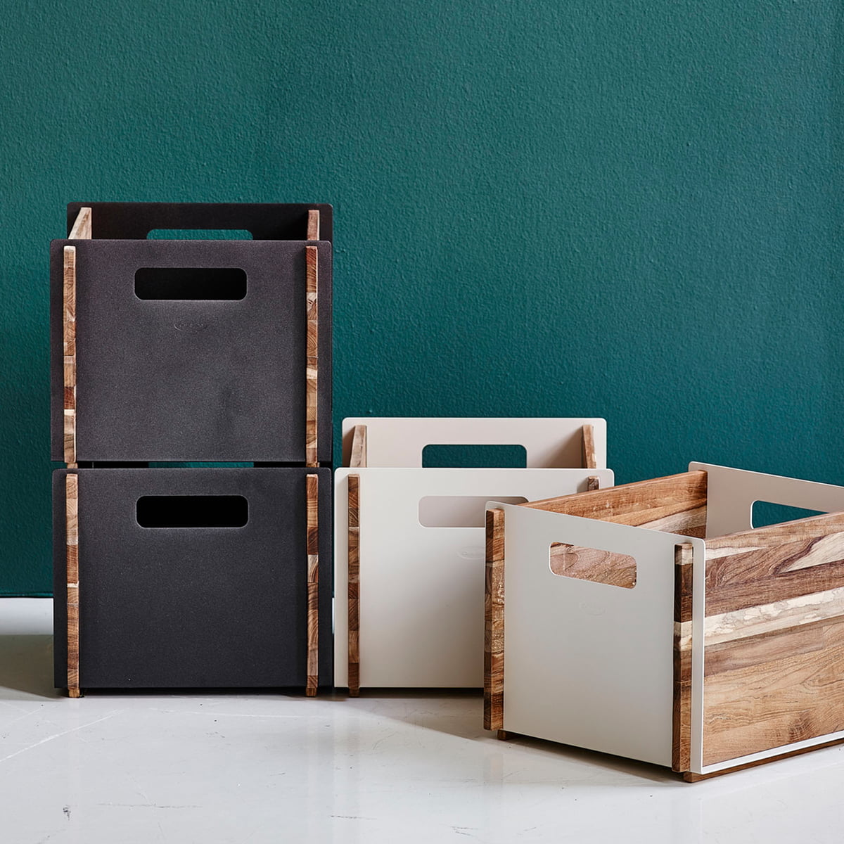 Aufbewahrungsbox Cane - Box aus Eiche und Rattan –