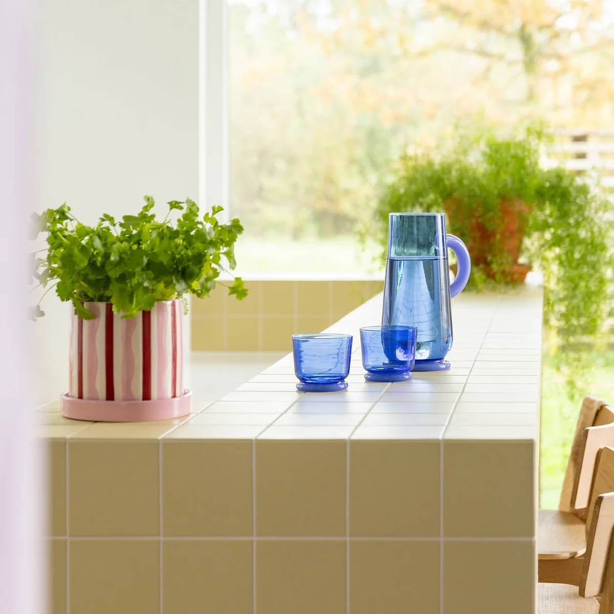 Dew Glas, 0,2 L, blau (2er-Set) von &klevering