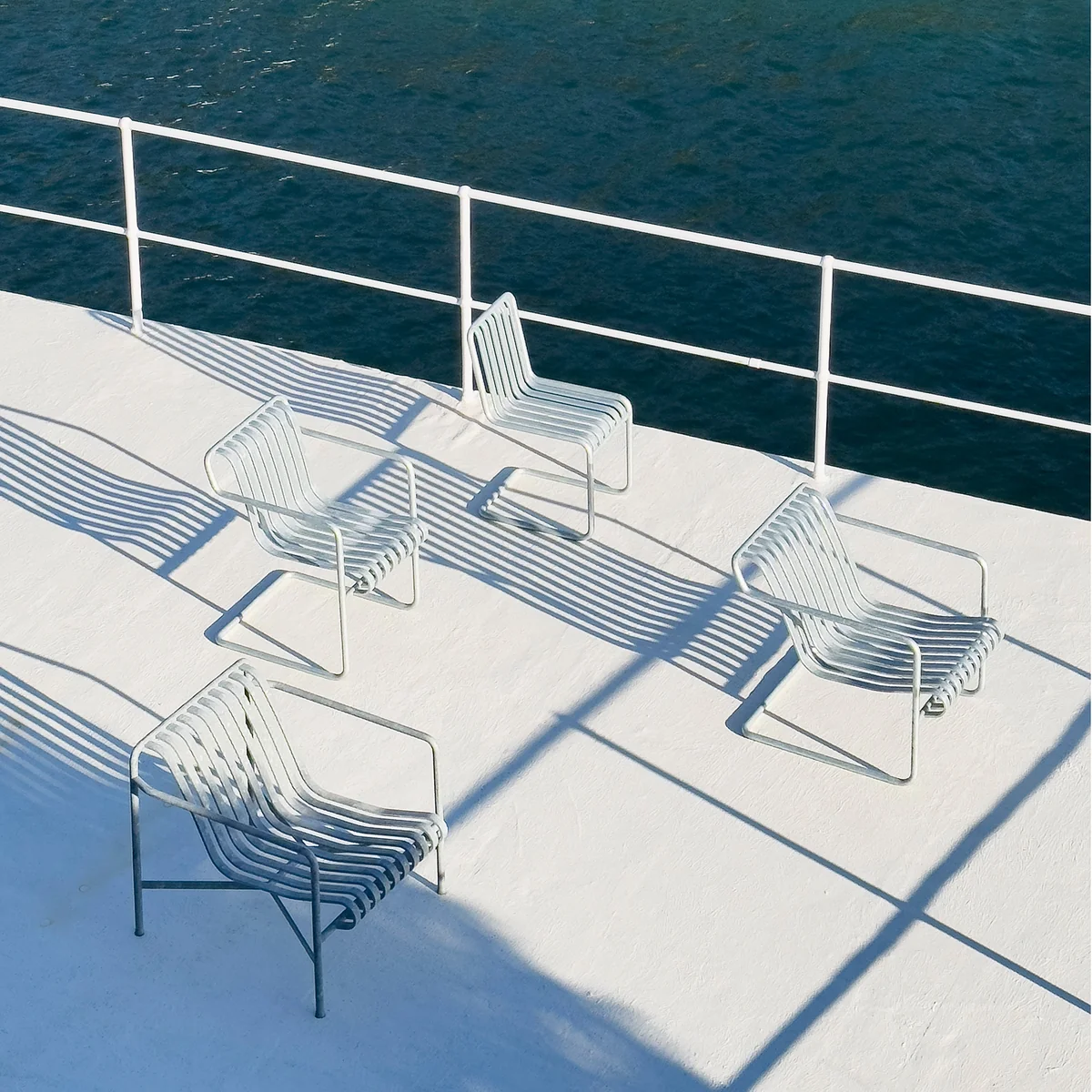 HAY - Palissade Cantilever Lounge Chair, Chair Low, Dining Armchair, Lounge Chair Low, hot galvanised