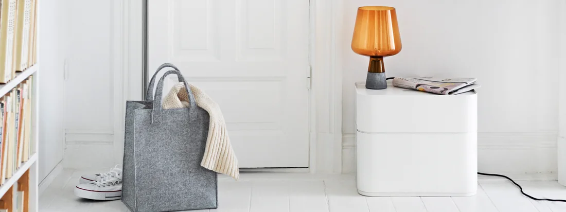 Iittala: Leimu Leuchte, Meno Tasche und Vakka Aufbewahrungsbox