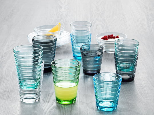 Die funktionale und zeitlose Schlichtheit der Gläser, der Aino Alto Glasserie von Iittala wirkt auch heute noch modern und zeitgemäß.