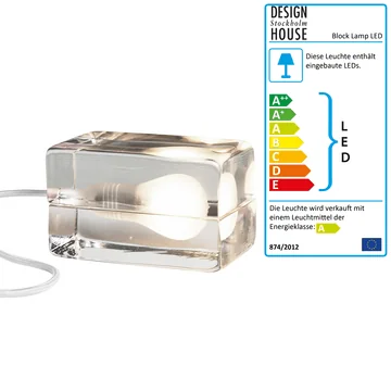 Block Lamp LED von Design House Stockholm in weiß