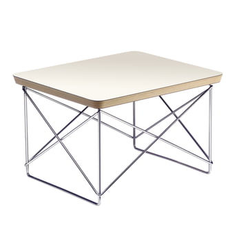 Eames Occasional Table LTR von Vitra in HPL Weiß / Chrom