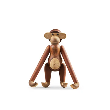 Holz-Affe klein von Kay Bojesen in Limbaholz / Teakholz