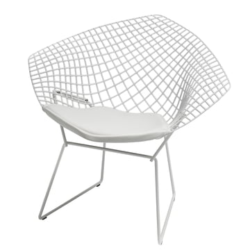 Bertoia Diamond Outdoor-Sessel von Knoll in Weiß